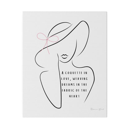 "Love's Woven Tapestry" Aesthetic Coquette Canvas