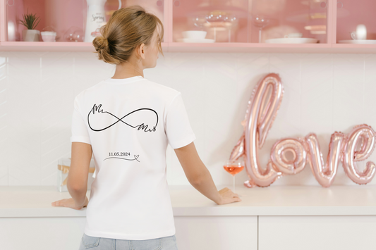 Personalised Mr. & Mrs. Infinity Wedding Date Shirt